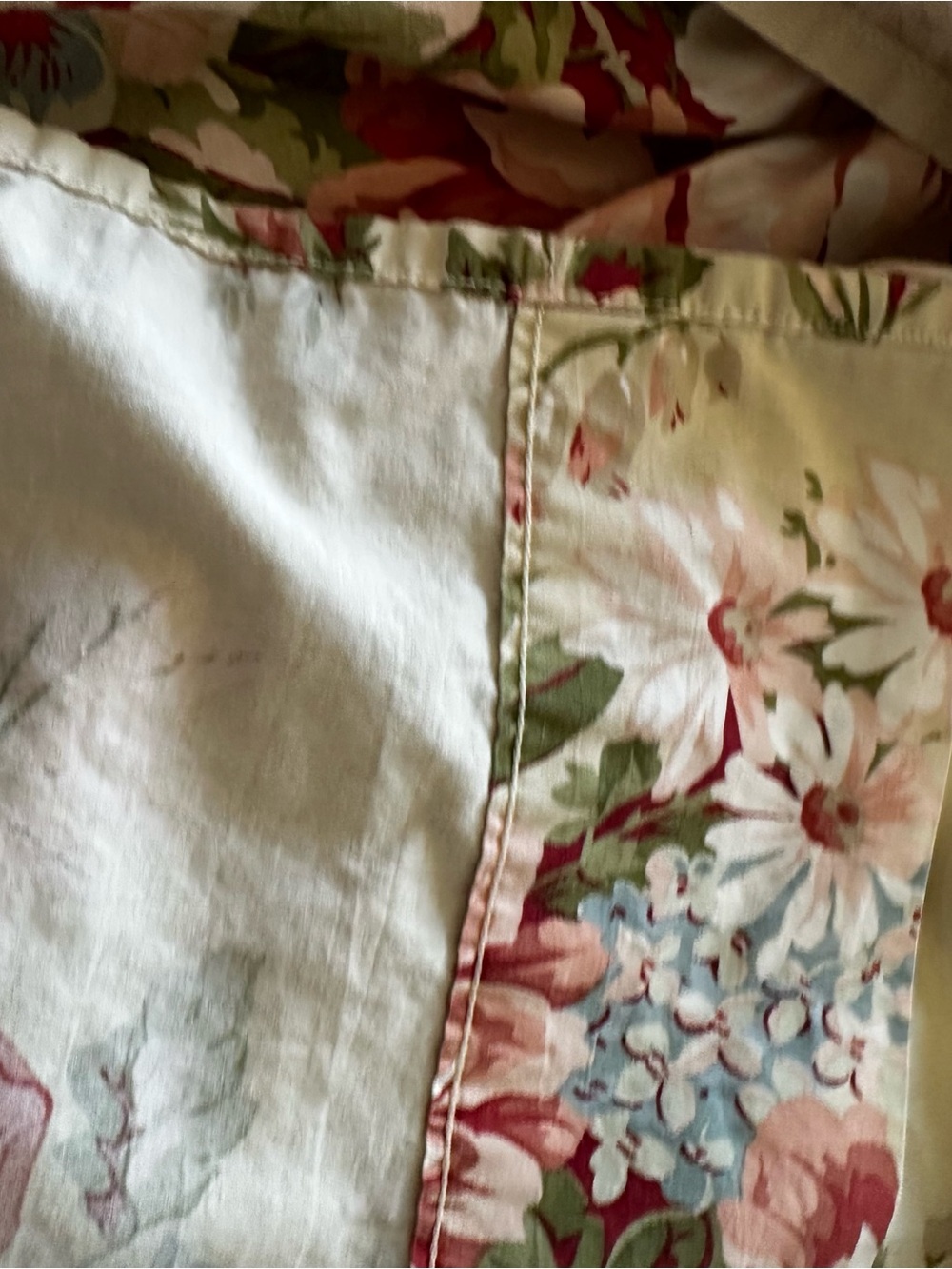 Vintage Ralph Lauren 'floral river sand' full/double flat sheet COTTAGECORE - Picture 10 of 11